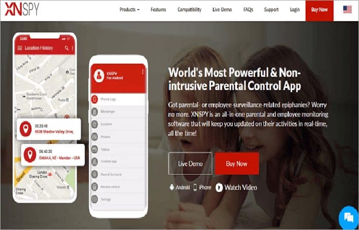 Top 10 Programas Espías Para Móviles Gratis 4 XNSPY App para para el seguimiento de teléfonos en línea y fuera de línea